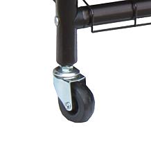Oceanstar 3 Bag Rolling Laundry Sorter Adjustable Hanging Bar Bronze
