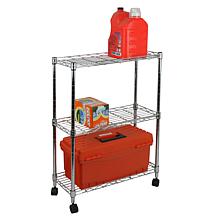 Oceanstar 3 Tier Shelving All Purpose Utility Cart Chrome