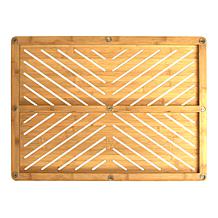 Oceanstar Bamboo Floor and Bathmat with Non-Slip Rubber Feet
