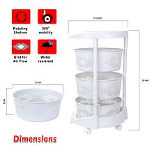 Octopus 360 3 Tier Rolling Organizer Cart
