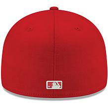Officially Licensed Fanatics MLB Men's Red Royals Logo Fitted Hat