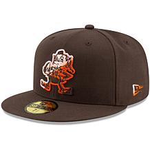 Officially Licensed Men's New Era Browns Color Dim Fitted Hat