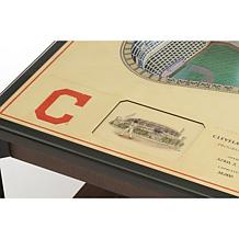 Officially Licensed MLB 25-Layer StadiumViews End Table - Cleveland