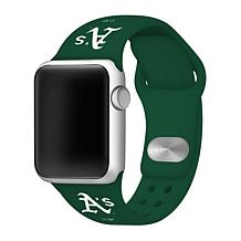 Officially Licensed MLB 38mm/40mm Silicone Apple Watchband - Athletics