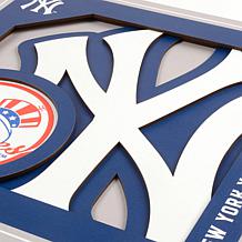 Officially Licensed MLB 3D Logo Series 12 x 12 Wall Art - NY. Yankees