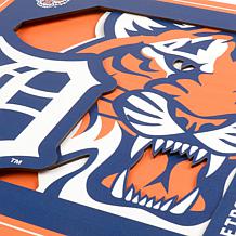 Officially Licensed MLB 3D Logo Series 12 x 12 Wall Art-Detroit Tigers