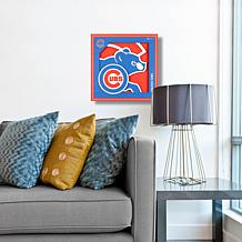 Officially Licensed MLB 3D Logo Series 12 x 12 Wall Art - Chicago Cubs
