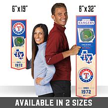 Officially Licensed MLB 6" x 19" 3-D Stadium Banner - Texas Rangers 