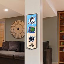 Officially Licensed MLB 6" x 19" 3D Stadium Banner - Miami Marlins