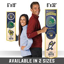 Officially Licensed MLB 6" x 19" 3D Stadium Banner - Milwaukee Brewers