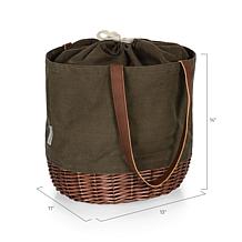 Officially Licensed MLB Atlanta Coronado Canvas and Willow Basket Tote