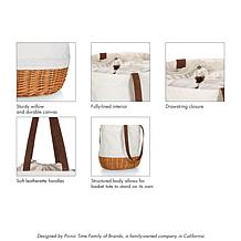 Officially Licensed MLB Cubs Coronado Canvas and Willow Basket Tote