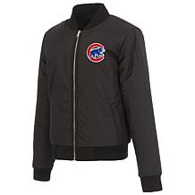 Officially Licensed MLB Cubs Ladies Jacket w Fleece & Nylon Sides