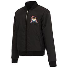 Officially Licensed MLB Nationals Ladies Jacket w Fleece & Nylon Sides