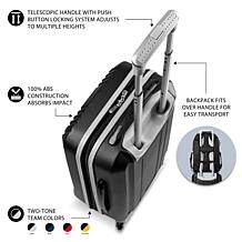 Officially Licensed MLB Padres 21" Carry-On Hardcase Spinner Luggage