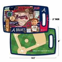 Officially Licensed MLB Retro Series Cutting Board - Atlanta Braves