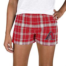 Officially Licensed MLB Ultimate Ladies Flannel Short - Diamondbacks