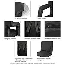 Officially Licensed MLB Ventura Portable Reclining Stadium Seat-Braves