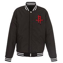 Officially Licensed NBA Rockets Unisex Fleece & Faux Leather Jacket