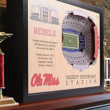 Officially Licensed NCAA 25-Layer 3-D Wall Art - Mississippi Rebels