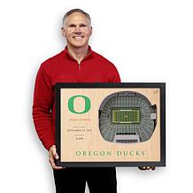 Officially Licensed NCAA 25-Layer 3-D Wall Art - Oregon Ducks