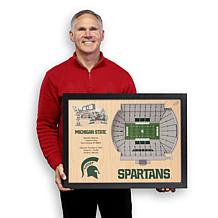 Officially Licensed NCAA 25-Layer Stadium 3D Wall Art - Michigan State