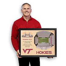 Officially Licensed NCAA 25-Layer Stadium 3D Wall Art - Virginia Tech