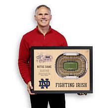 Officially Licensed NCAA 25-Layer StadiumView 3D Wall Art - Notre Dame