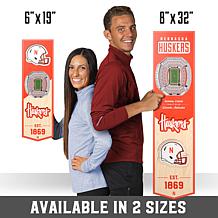 Officially Licensed NCAA 6" x 19" 3D Stadium Banner - Cornhuskers