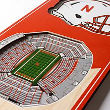 Officially Licensed NCAA 6" x 19" 3D Stadium Banner - Cornhuskers