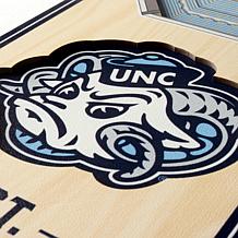Officially Licensed NCAA 6" x 19" 3D Stadium Banner - NC Tar Heels