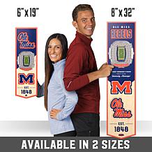 Officially Licensed NCAA 6" x 19" 3D Stadium Banner - Rebels
