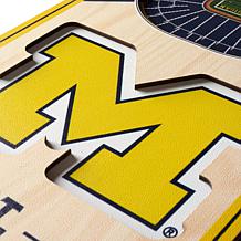 Officially Licensed NCAA 6" x 19" 3D Stadium Banner - Wolverines