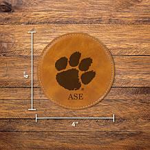 Officially Licensed NCAA Clemson Tigers Brown Personalized Coaster Set