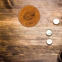 Officially Licensed NCAA Florida Gators Brown Personalized Coaster Set
