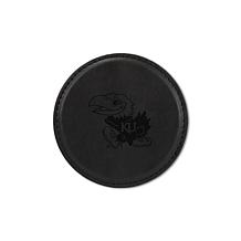 Officially Licensed NCAA Jayhawks Black Personalized Coaster Set