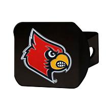 Officially Licensed NCAA Louisville Cardinals Black Metal Hitch Cover