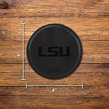 Officially Licensed NCAA LSU Tigers Black Personalized Coaster Set