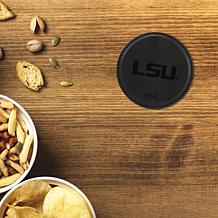 Officially Licensed NCAA LSU Tigers Black Personalized Coaster Set