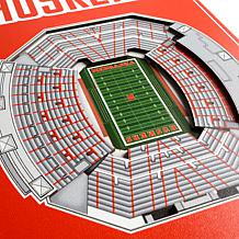 Officially Licensed NCAA Nebraska Cornhuskers 3D Stadium Banner