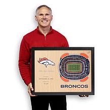 Officially Licensed NFL 25-Layer StadiumViews 3D Wall Art - Broncos 