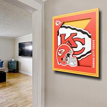 Officially Licensed NFL 3D Logo Series Wall Art - 12" x 12" - Chiefs