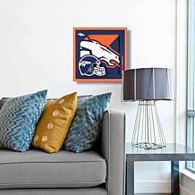 Officially Licensed NFL 3D Logo Series Wall Art - 12" x 12" - Broncos