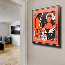 Officially Licensed NFL 3D Logo Series Wall Art - 12" x 12" - Bengals