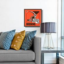 Officially Licensed NFL 3D Logo Series Wall Art - 12" x 12" - Browns