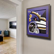 Officially Licensed NFL 3D Logo Series Wall Art - 12" x 12" - Ravens