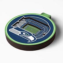 Officially Licensed NFL 3D StadiumView Ornament 2-pack - Seattle