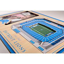 Officially Licensed NFL 3D StadiumViews Frame - Detroit Lions