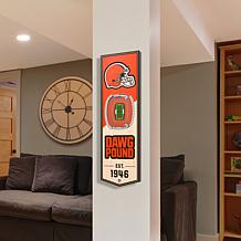 Officially Licensed NFL 6" x 19" 3-D Stadium Banner - Cleveland Bro...
