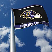 Officially Licensed NFL Baltimore Ravens Personalized Banner Flag